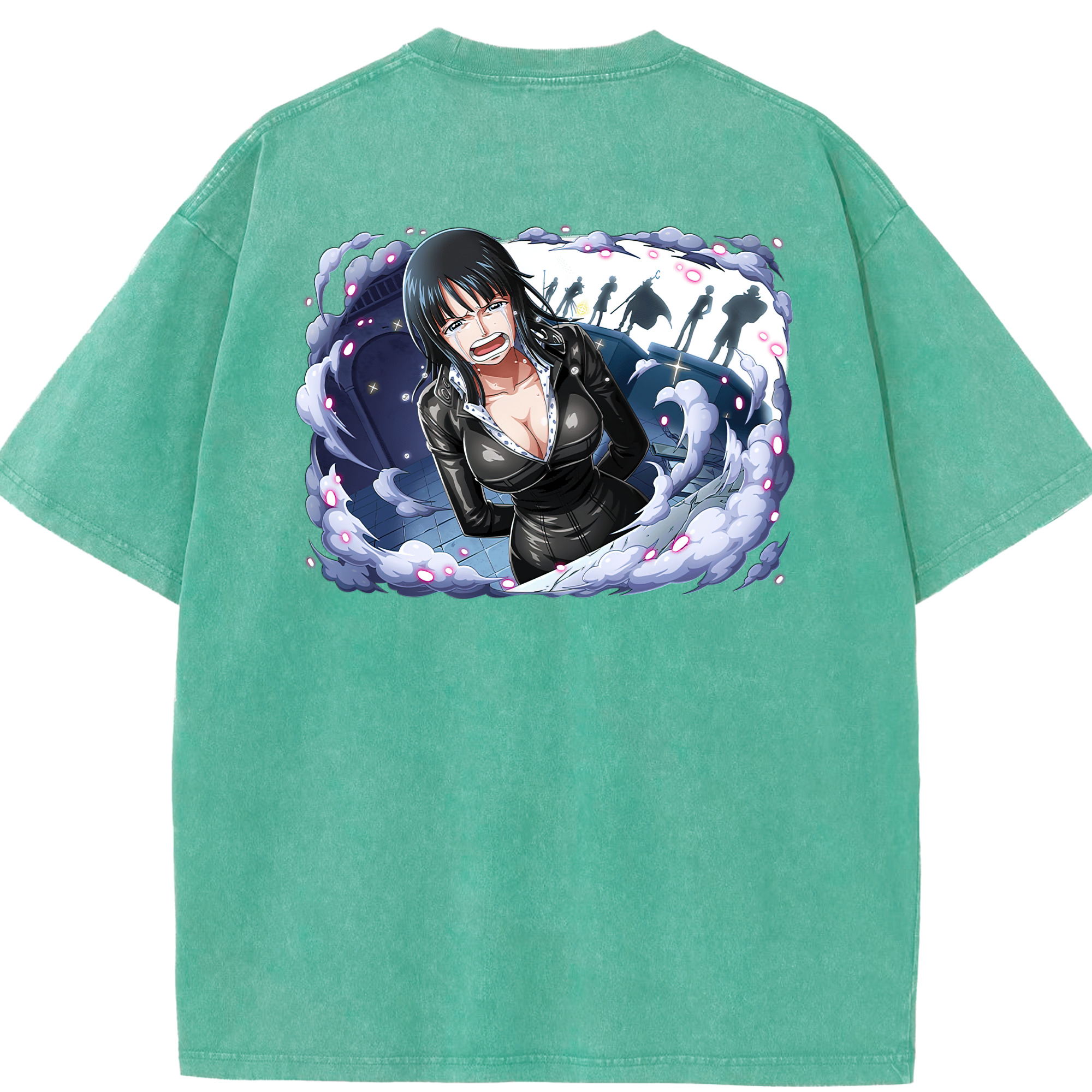ワンピース ニコ・ロビン ONE PIECE Nico Robin 綿100% ヴィンテージ風 半袖Tシャツ（背面プリント）